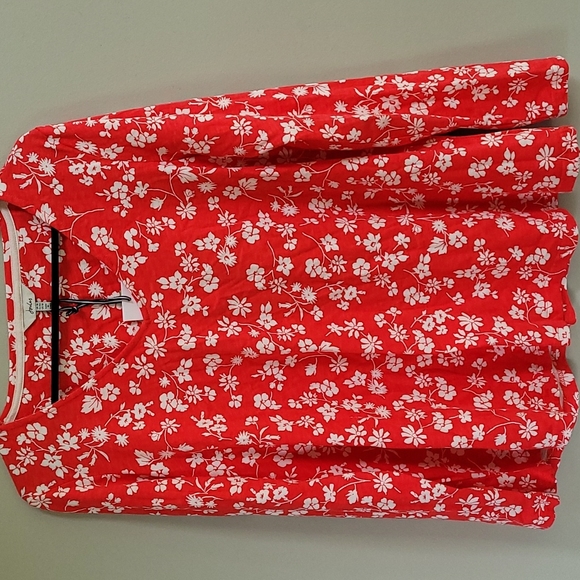 NWT Joules Red Floral Harbour Swing Top - Picture 1 of 3